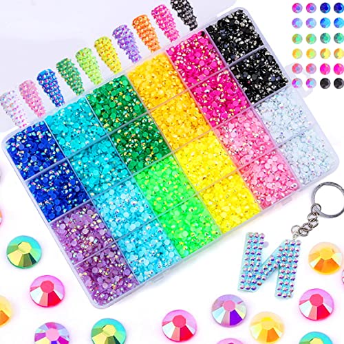 RESIN AB RHINESTONES FLATBACK MIXED SIZES 5000 PCS - JELLY SAPHIRE | UGC