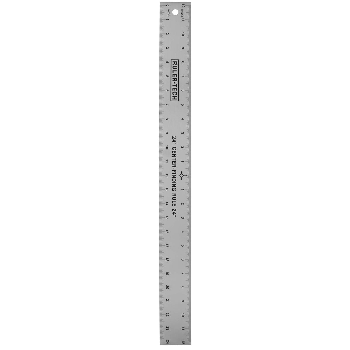 Stainless Steel Center Finding Ruler. Ideal for Woodworking, Metal Work, Construction and Around The Home (24" Ruler) Peachtree Woodworking Supply