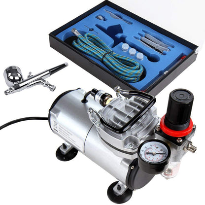 TIMBERTECH Airbrush Kit with Compressor, Multi-purpose Airbrush Compressor Set, Dual Action Gravity Feed Airbrush Kit with Airbrush Gun Hose for