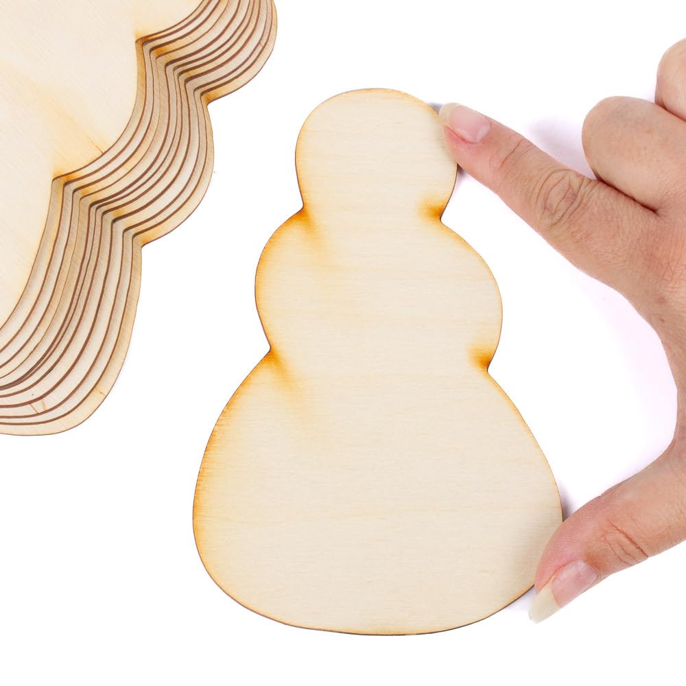 Factory Direct Craft 12 Pieces of Unfinished Wood Snowman Cutout Factory Direct Craft