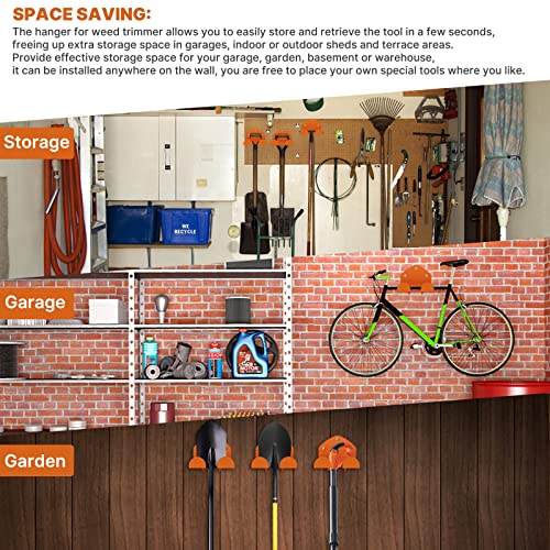 FLEXI RODS Garage Storage Garage Organizer Trimmer Rack Garden Power Tool Hanger for Grass Trimmer, Hedge Trimmer, Garage Wall, Garage Trimmer, FLEXI RODS