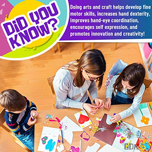 GoodyKing Arts and Crafts Supplies for Kids - 1170Pcs+ Craft Art Supply Kit for Toddlers Kids Craft Supplies & Materials Age 4 5 6 7 8 9 - All in One Goody King