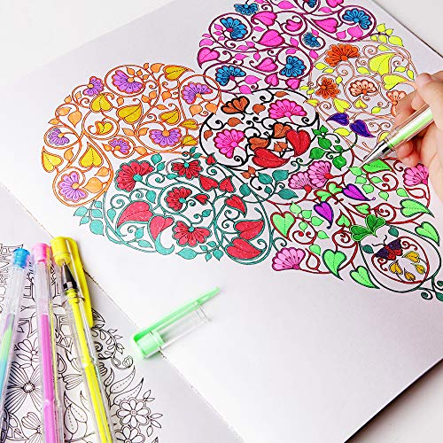 Gel Pens,Tanmit Gel Pens Set, 120 Colored Gel Pen plus 120 Refills for Adults Coloring Books, Drawing, Art Projects (No Duplicates) TANMIT