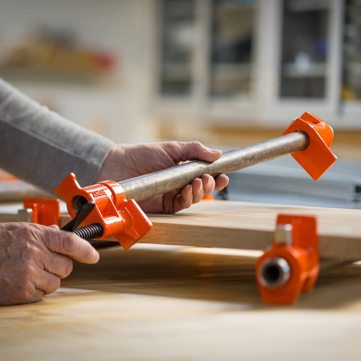 PONY 2-Pack 50 Wood Gluing Pipe Clamp Fixture for 3/4 Inch Black Pipe PONY