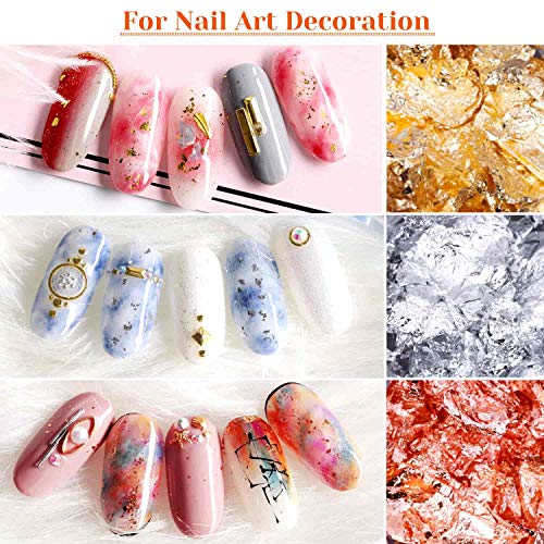 Gold Foil Flakes for Resin, Paxcoo Imitation Gold Foil Flakes Metallic Leaf for Nails, Painting, Crafts, Slime and Resin Jewelry Making (Gold, PAXCOO