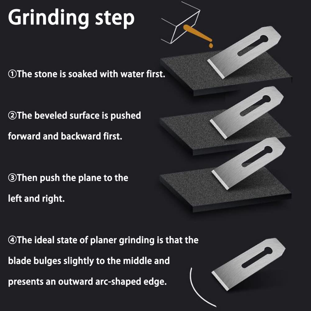 TorSor 2 Pack Bench Hand Plane 2-Inch Blade Replacement Woodwork Planer Cutter 51MM Wide Iron Blades Steel Carpentry Edge Trimming Saw for No.4 No.5 TorSor