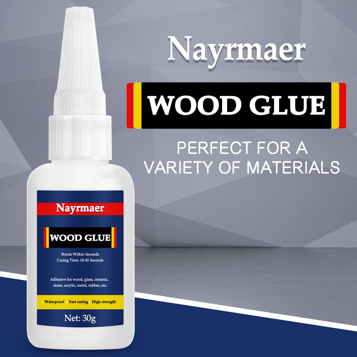 Wood Glue, 30g Super Glue for Wood, CA Glue for Wood Working, Fast Drying Wood Glue for Wood, Furniture, Balsa and Crafts (WGN1-30g) Nayrmaer
