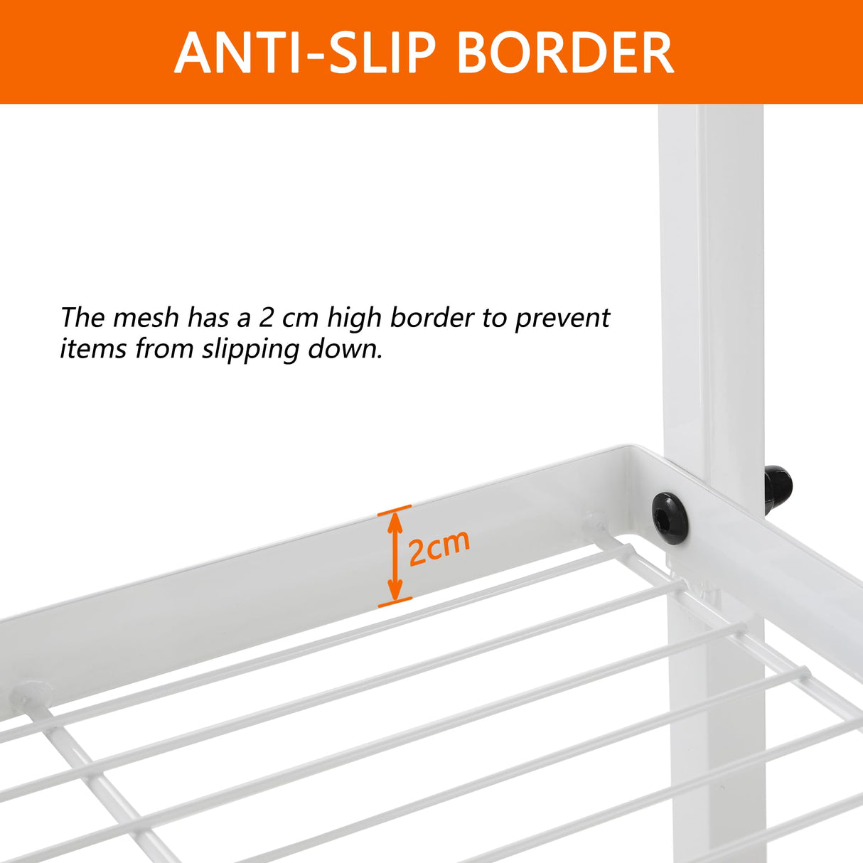 YOHKOH 5 Tier Metal Storage Rack Closet Shelves,Standing Storage Shelf Units for Laundry Bathroom Kitchen Pantry Closet(White,17.0L x 12.9W x 53.3H) YOHKOH