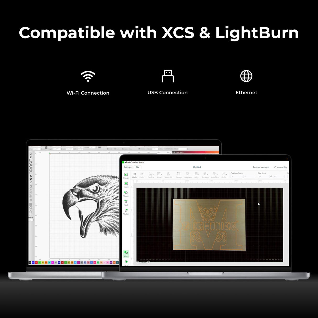 xTool P2 55W CO2 Laser Cutter, Laser Engraver Machine, Smart Desktop Cutting Machine with Dual 16MP Cameras, Laser Engraver and Cutter Machine for xTool