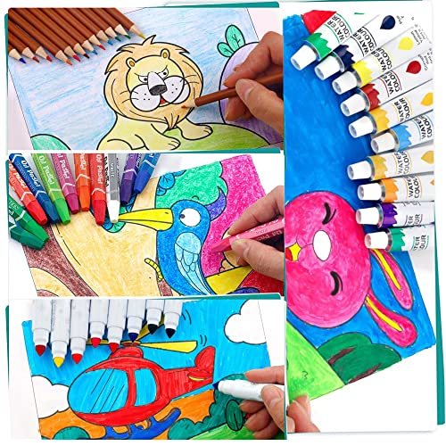 KINSPORY Art Supplies Case, 139 Pack Arts Crafts, Painting, Coloring, Drawing & Art Set with Sketch Pad, Deluxe Portable Double Layers Aluminum KINSPORY