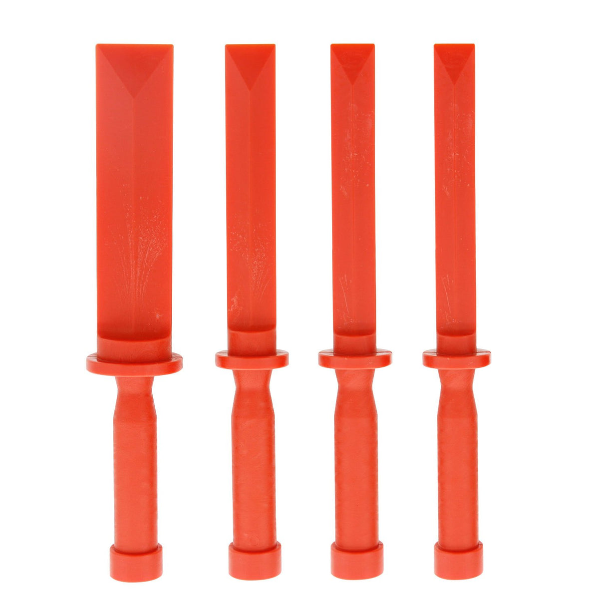 TCP Global 4 Piece Non-Marring Plastic Chisel Scraper Set - 3/4", 7/8", 1", 1-1/2" Wide, Length 11" TCP Global
