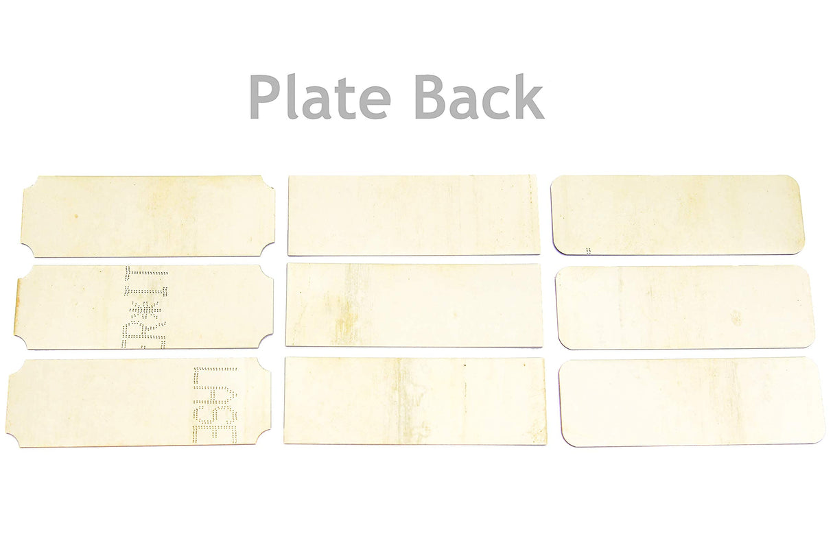 Laser Engraving Blanks CO2 Engravable Black Over Brass Plated Steel 15 Pieces Assorted Custom Engraving Plates