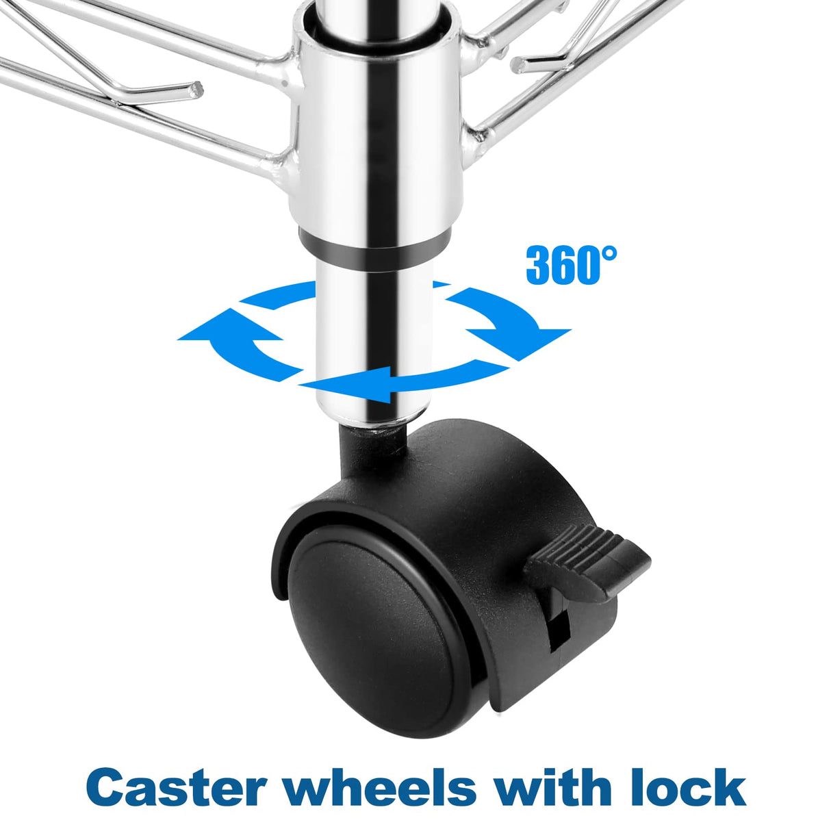 Homdox 5 Tier Steel Wire Shelving Unit on Wheels,Chrome Shelves for Garage Kitchen Living Room,Heavy Duty Shelving Rack, 23.2 x 13.8 x 72 inch (L x W Homdox