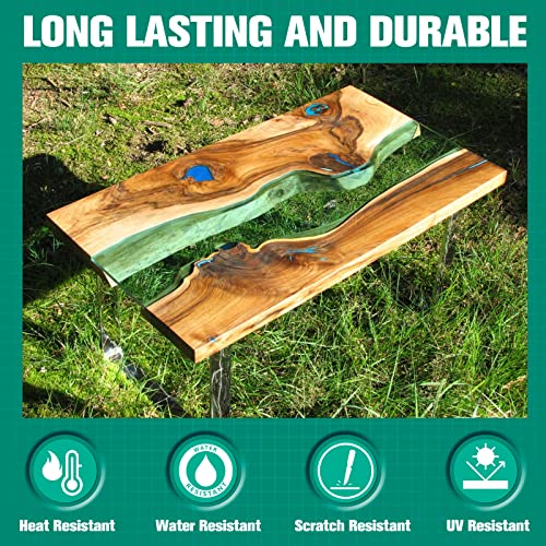 Teexpert Epoxy Resin Crystal Clear: 2 Gallon Epoxy Resin kit Fast Curing for Casting Coating Art DIY Craft Jewelry Wood Table Top Flower Teexpert