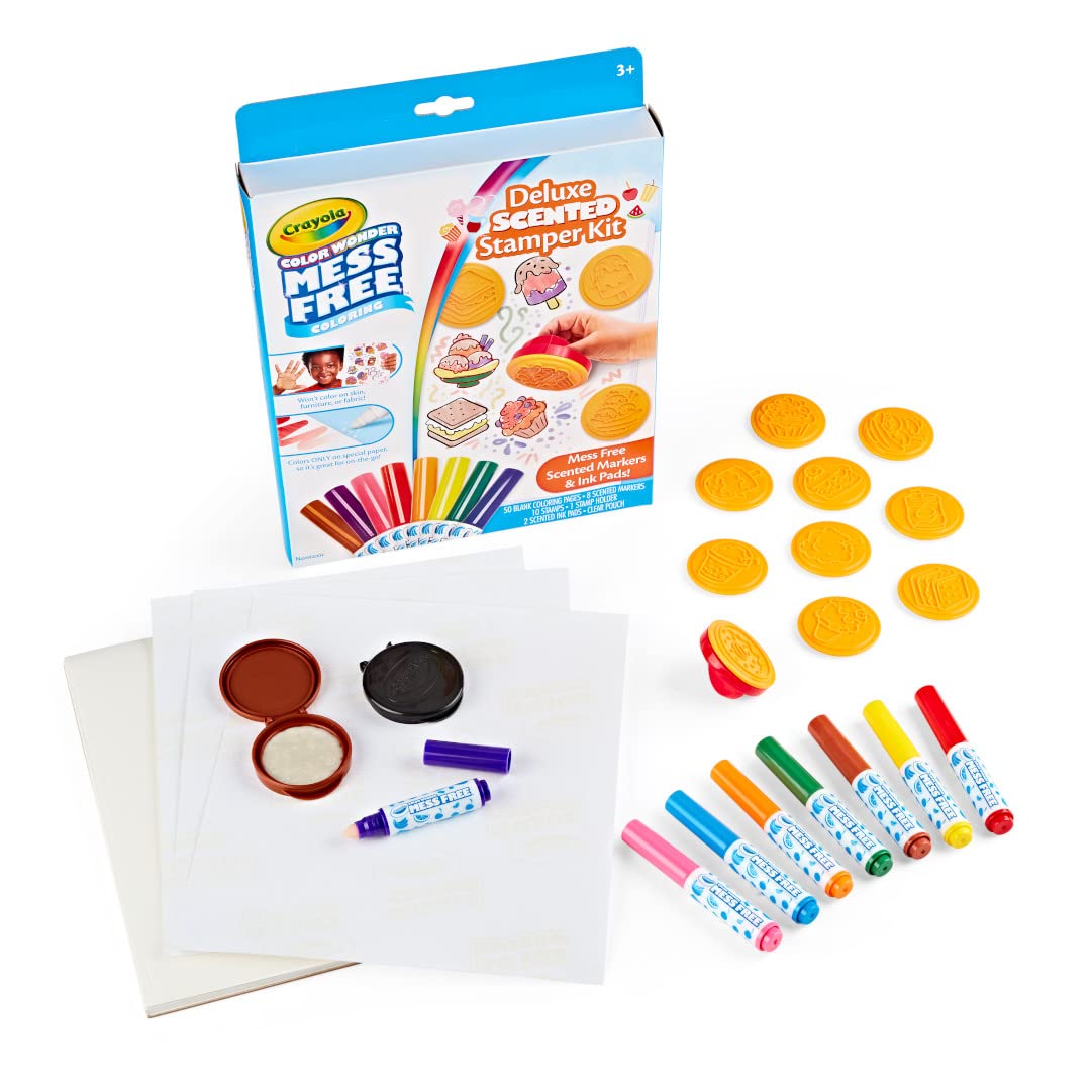 Crayola Color Wonder Mess Free Coloring Set, 50 Blank Coloring Pages, Scented Color Wonder Stamps and Markers, Refill Set Crayola