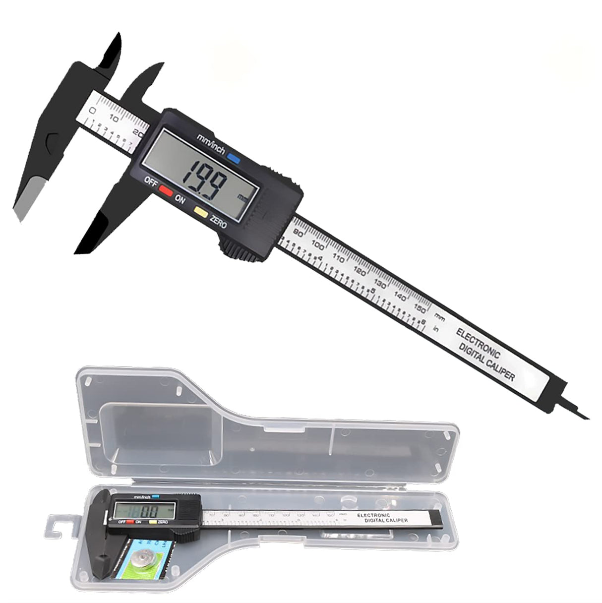Simhevn Electronic Digital Caliper, LCD | 0 to 6 inch Inch and Millimeter Conversion, Automatic Shutdown Function, Very Suitable for home/jewelry/3D Simhevn