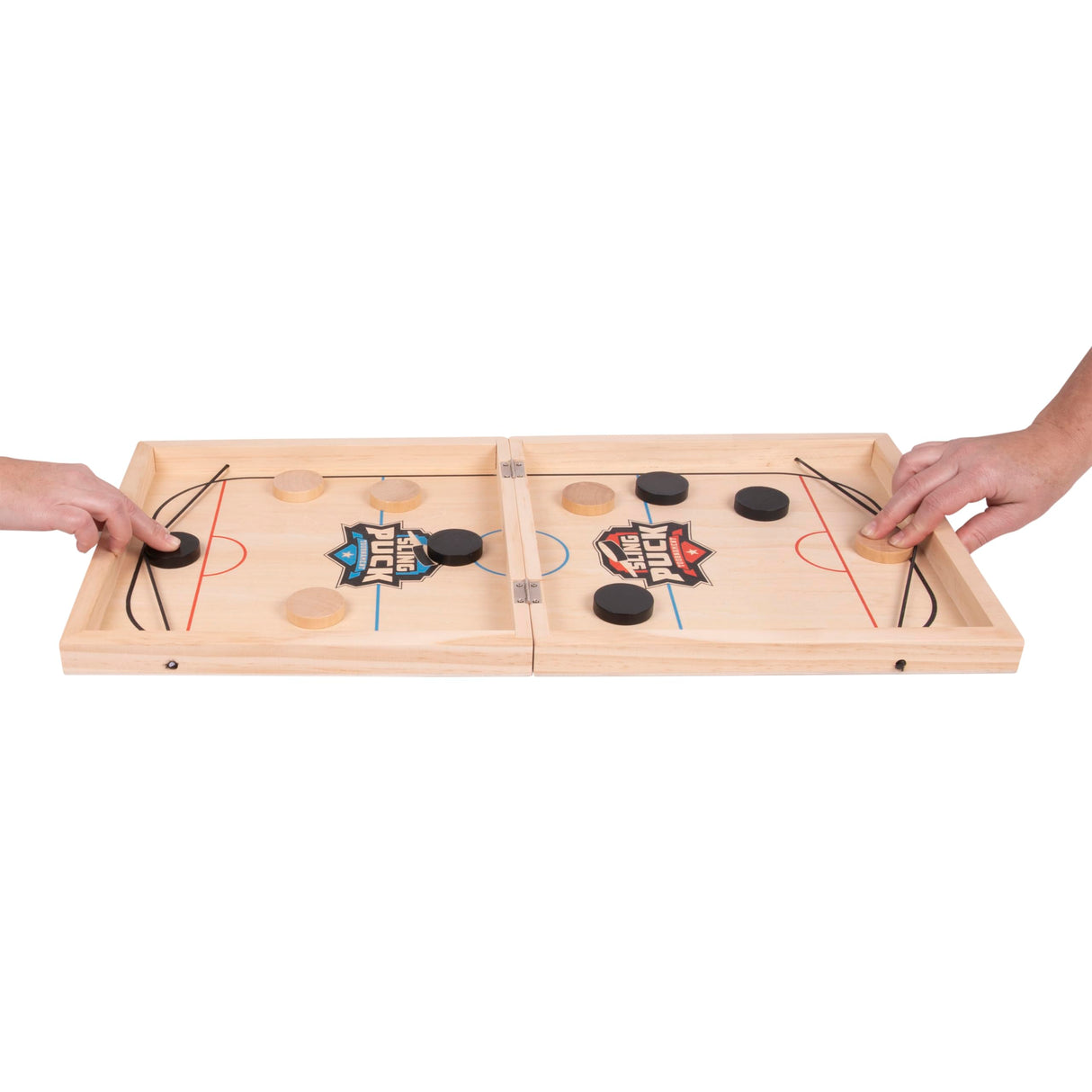 Sling Puck Board Game I Table Top Puck Table Game I Wooden Family Games, Fast Sling Puck Game, Football Slingshot Game I Table Top Hockey Game for Crazy Games
