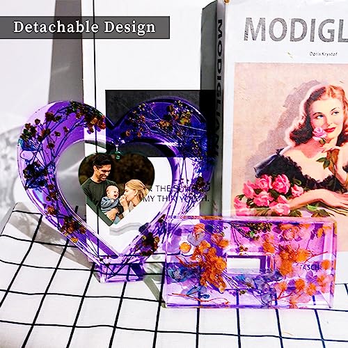 Heart Photo Frame Resin Molds Silicone, Large Ornament Picture Frame Silicone Mold for Resin Casting, DIY Epoxy Resin Floral Art Crafts Home Wehous