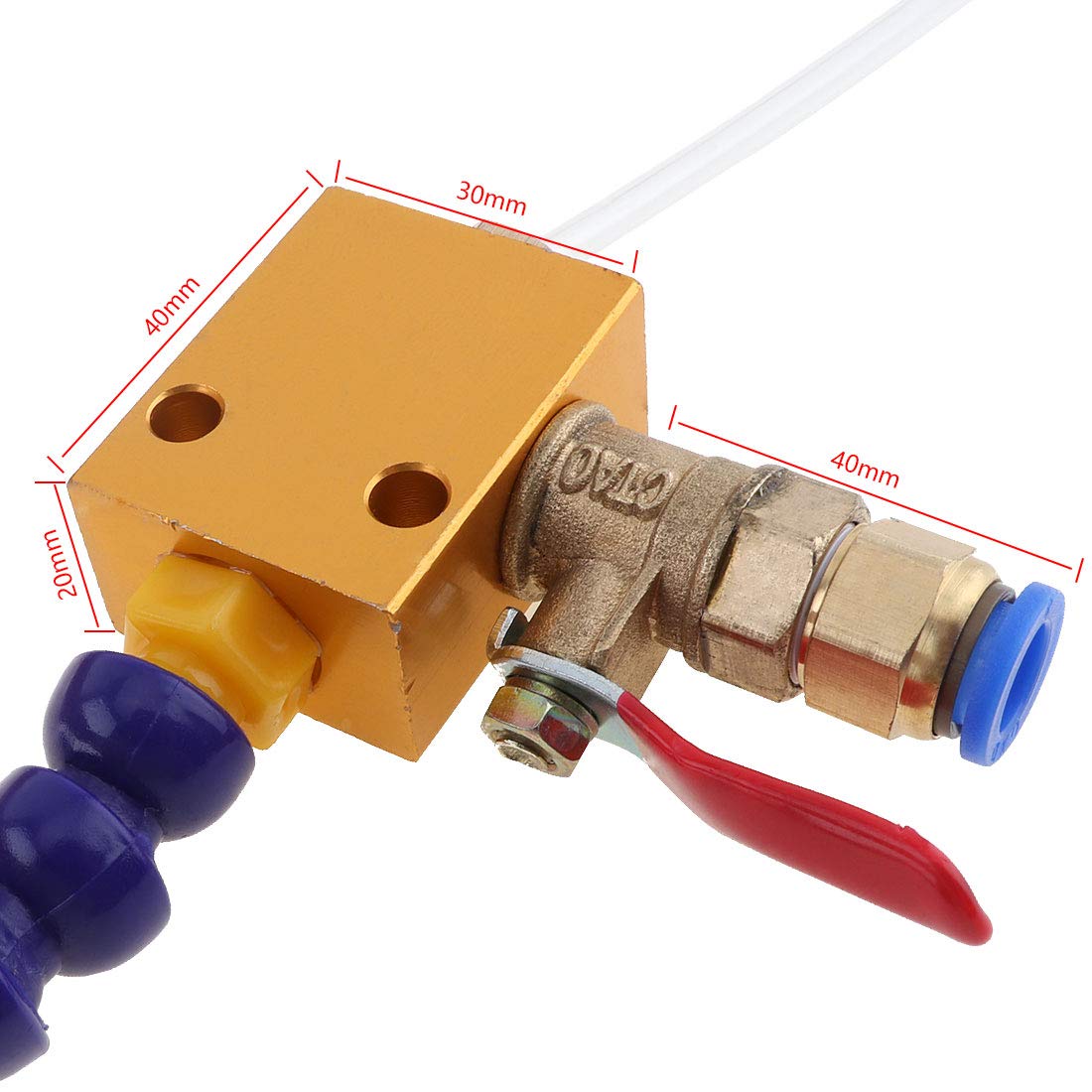 ChgImposs Mist Coolant Lubrication Spray System, Engraving Machine Metal Cutting Fluid Cooling Sprayer with Quick Insertion Diameter 8mm Air Pipe for ChgImposs