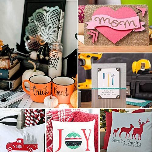 EVISWIY 4PCS 12x24 Mats for Cricut Maker 3/Maker Explore Air 2/Air/One with 5 PCS Blades StandardGrip/LightGrip/StrongGrip/FrabricGrip Multiple Green EVISWIY