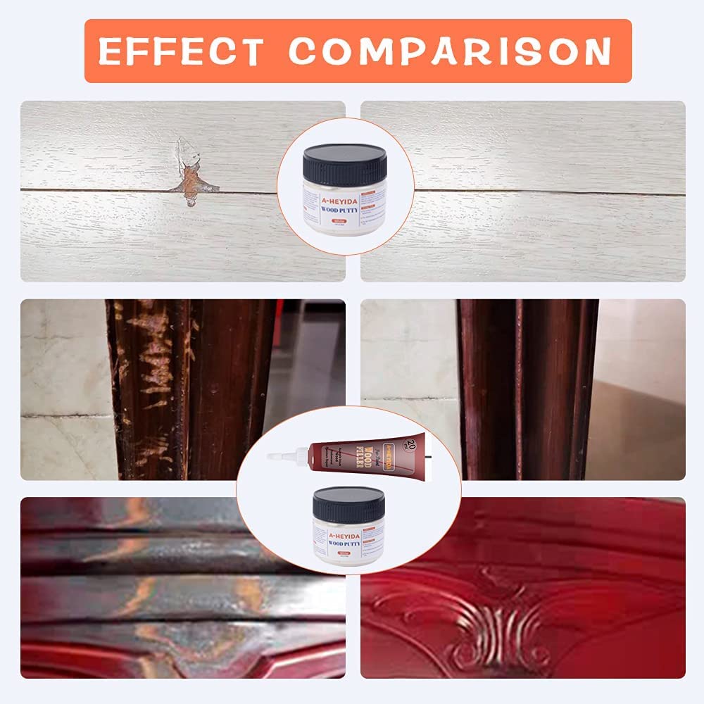 Wood Furniture Repair Kit - 18 Colors Wood Filler Hardwood Laminate Vinyl Floor Repair Kit Wood Putty Cabinet Touch Up Kit - Cover Scratches, Stains, A-HEYIDA