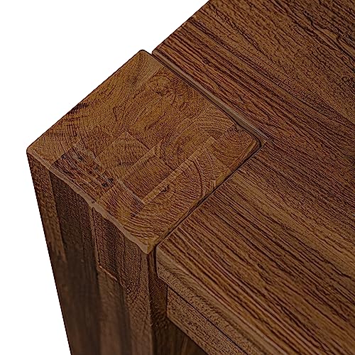 East West Furniture LM7-0N-T Lismore Dining Room Rectangle Rustic Wood Table, 40x72 Inch, Walnut East West Furniture