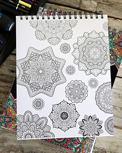 Mandalas II Adult Coloring Book - Features 50 Original Hand Drawn Designs Printed on Artist Quality Paper, Hardback Covers, Spiral Binding, ColorIt