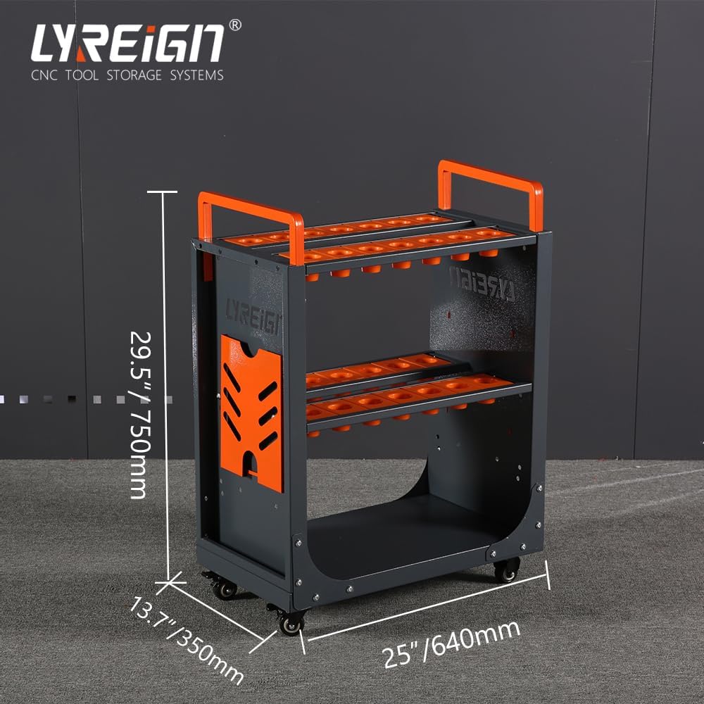 LYREIGN CAT40 BT40 HSK63 CNC Tool Holder with Spring Collets for CNC Milling Machine Center Transfer Cart CNC Tool cart… LYREIGN