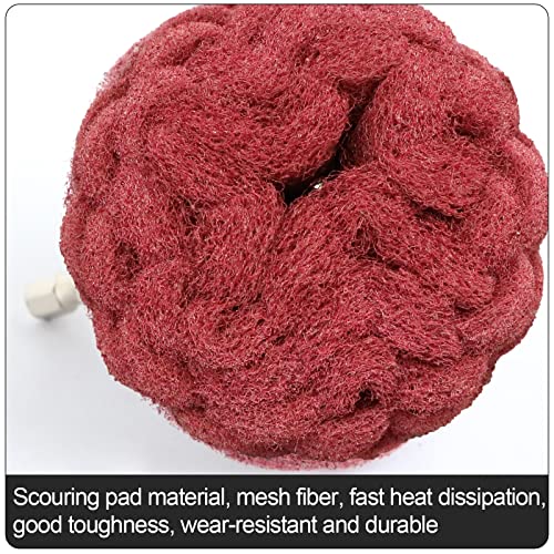 Hiqalty 9PCS Scouring Pads Abrasive Buffing Polishing Wheel Drill Attachment Set, Non Woven Wheel Polishing Kit for Drill,Power Scrubber Drill Hiqalty