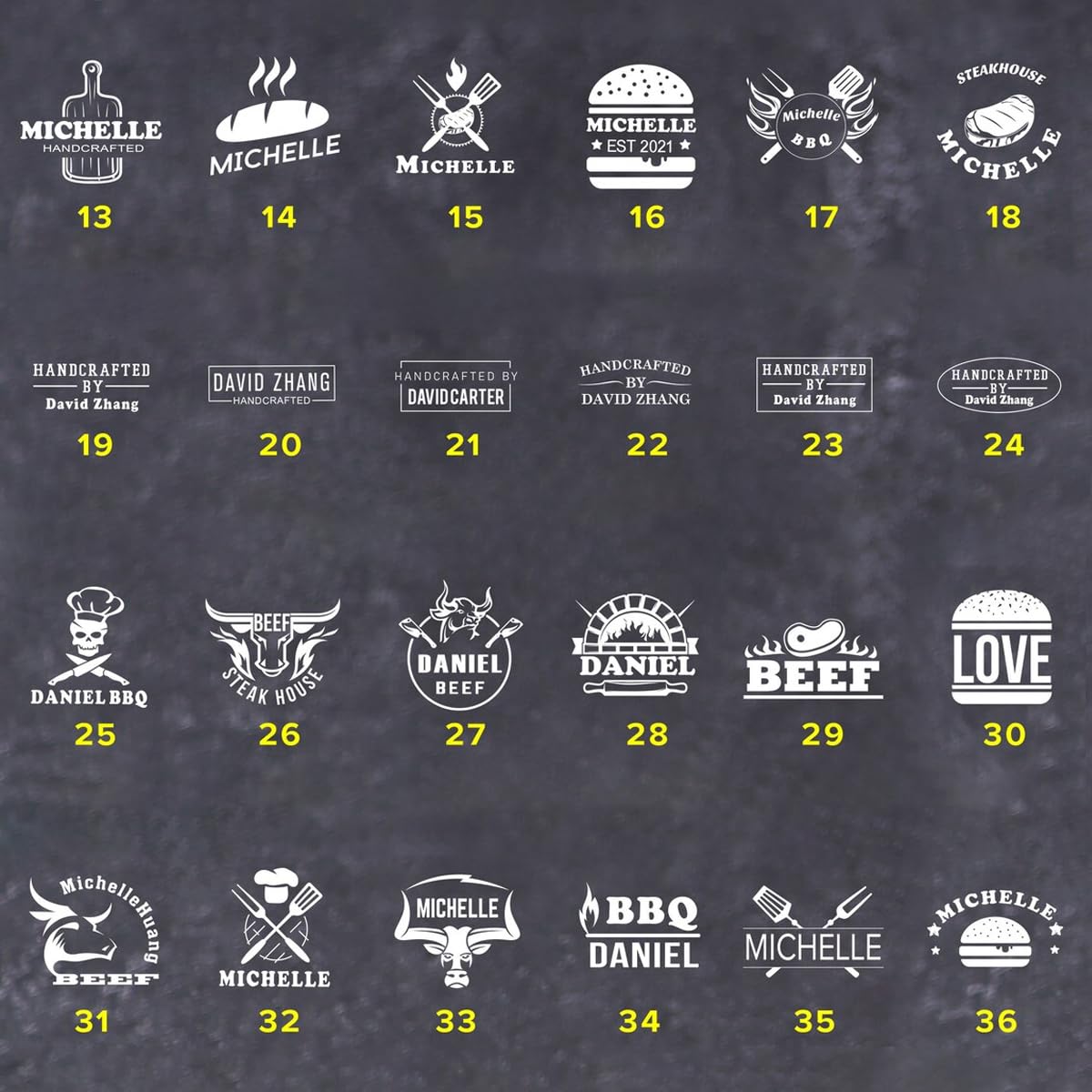 Custom Personalised Brass Branding Iron for BBQ, Wood, Leather, and Cakes TPFOON