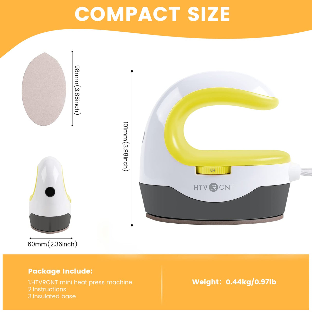 HTVRONT Heat Press Mini Heat Press Machine, Small Heat Press Portable Iron Press Machine for T Shirts, Hats, Heating Transfer Projects HTVRONT