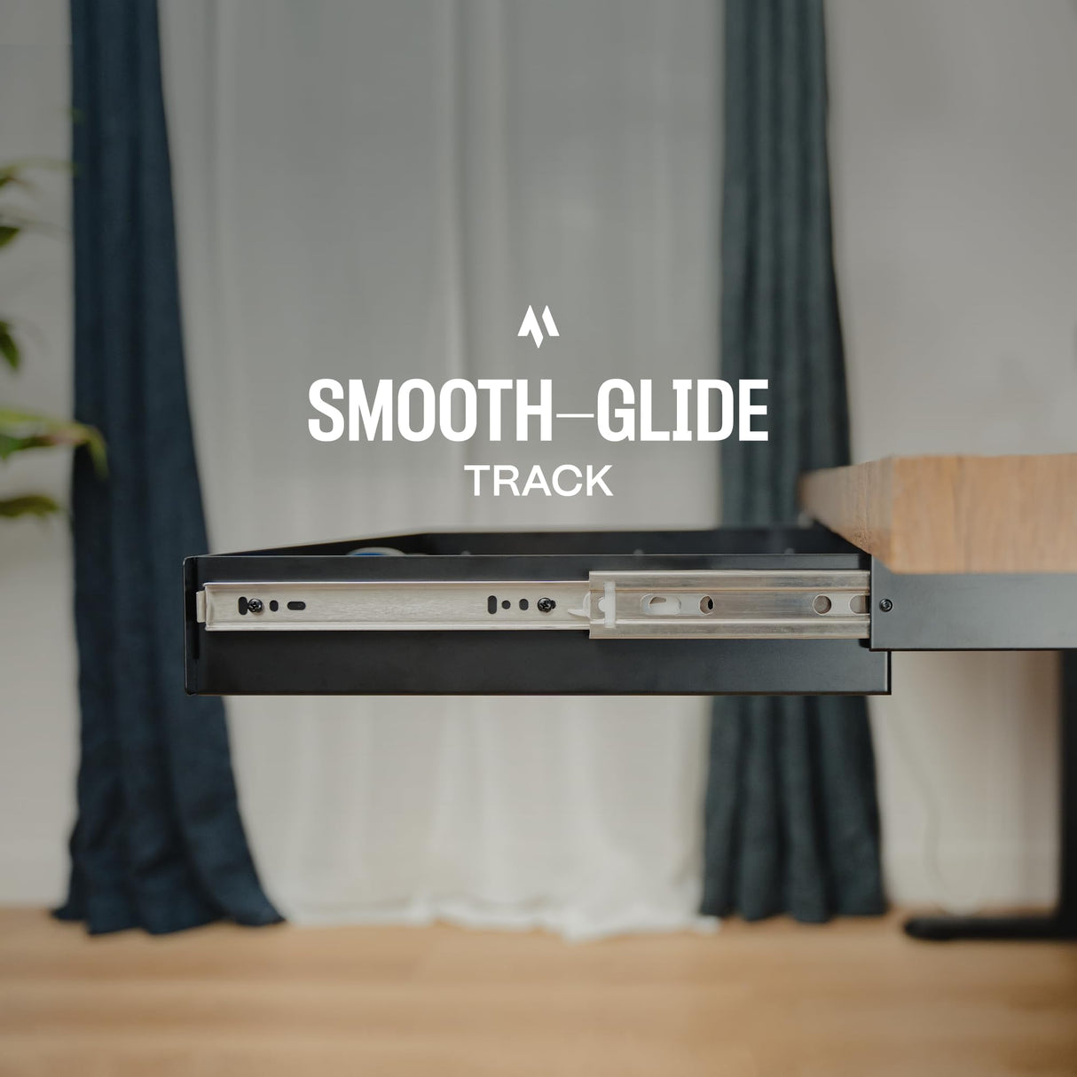 Under Desk Drawer For Desk, Standing Desk Drawer Attachment Under Desk Drawer Slide Out, Carbon Steel Office Drawers Under Desk Pull Out Undermount COREMINDED