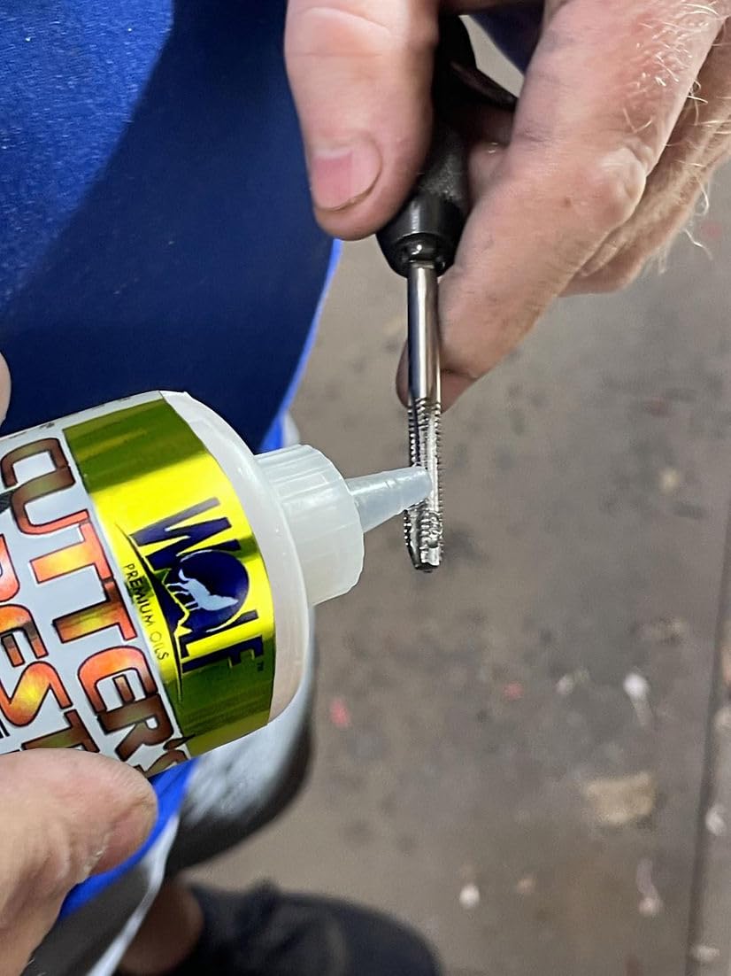 Wolf Premium Oil Cutter's Best Cutting Fluid 4 oz bottle Pack of 2, for Drilling, Turning, Threading, Reaming, Tapping & Milling | Industrial Grade Wolf Premium Oils