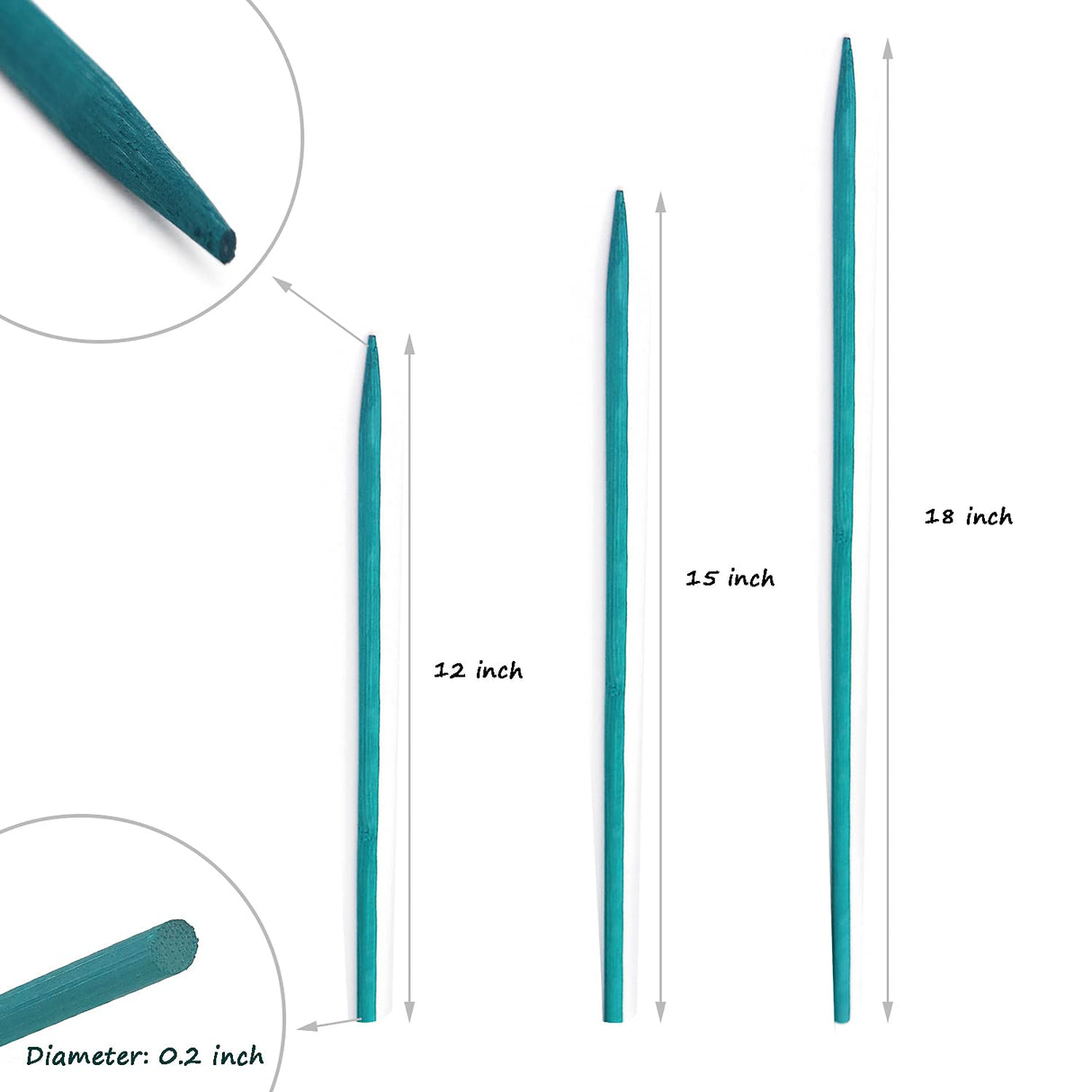 Garden Wood Plant Stakes Green Bamboo Sticks,HAINANSTRY Sturdy Floral Plant Support Stakes Wooden,Wooden Sign Posting Garden Sticks(25 Pack 18 HAINANSTRY