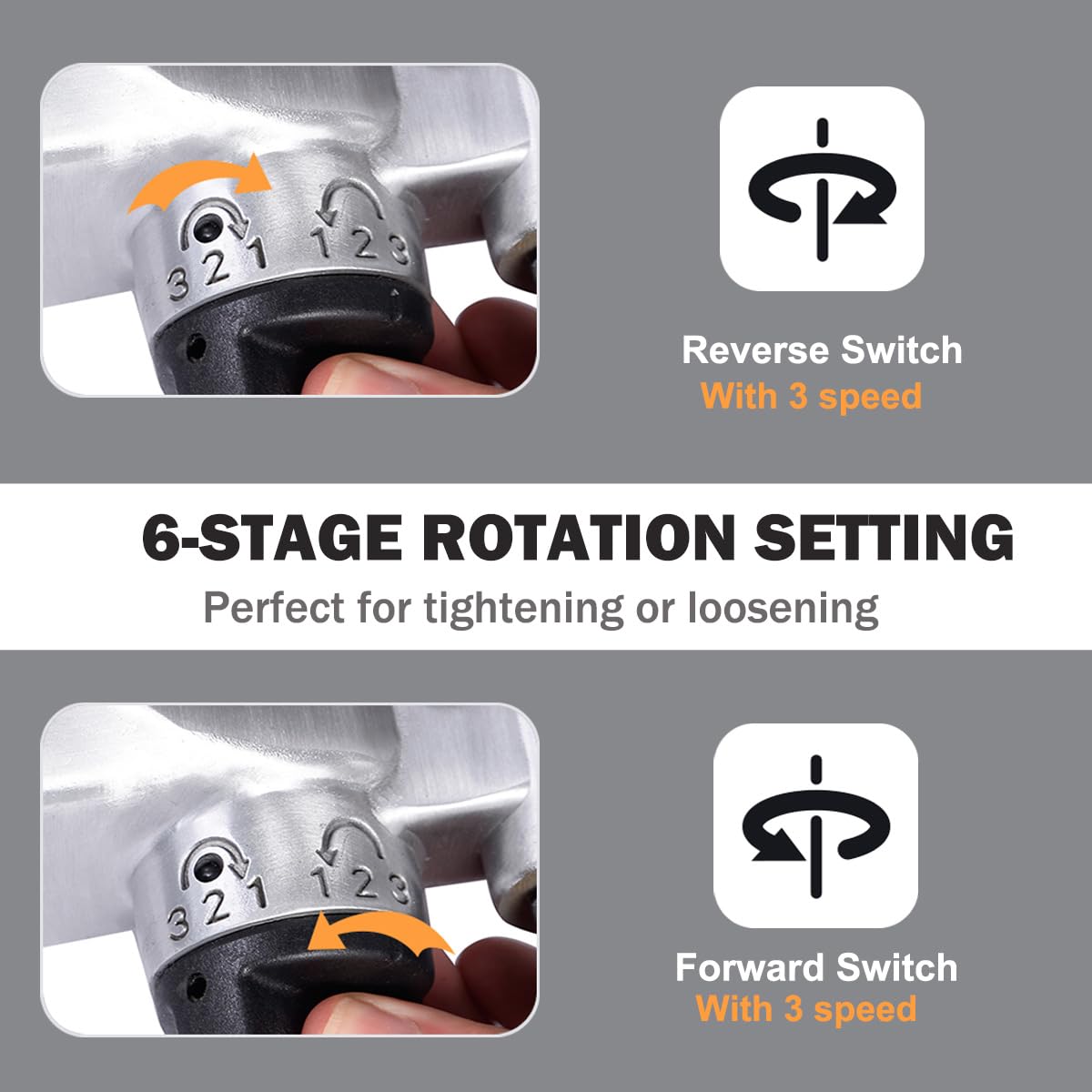 ERGOMASTER Air Impact Wrench Gun 1 Inch High Torque, Pneumatic Impact Wrench Set Heavy Duty w/ D Handle & Carrying Case, 1900 ft-lbs, 4200 RPM, for C ERGOMASTER