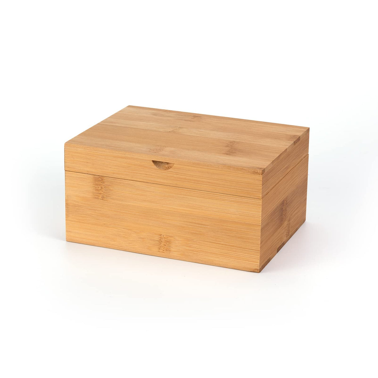 Woiworco Small Bamboo Wooden Box with Hinged Lid, 6.7 x 5.1 x 3.1 inch Natural Wooden Boxes Box for Crafts Art and DIY Hobbies, Decorative Box and Woiworco