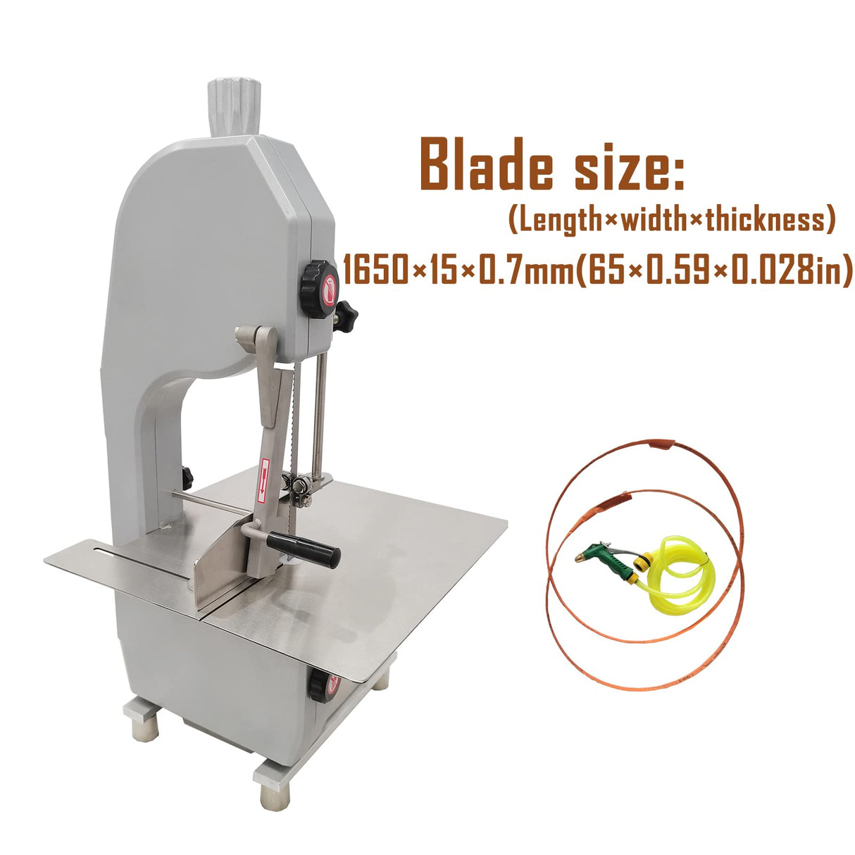 INTSUPERMAI Bone Saw Machine Commercial Heavy-Duty Electric Bone Cutting Machine 1500W Electric Bone Saw Butcher Frozen Meat Cutter with 19.3x17.3 INTSUPERMAI