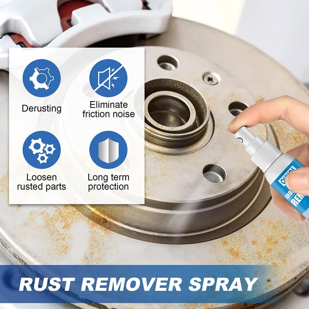 Alkyne Multi Purpose Rust Remover Spray, Ouhoe Iron Powder Remover, Ouhoe Rust Removal Spray, Rustout Instant Remover Spray for Rust from Tools, Alkyne