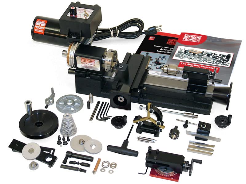 Sherline 4000C-CNC 3.5" X 8" CNC Lathe (INCH) +"C" Package (Intended for Computerized CNC) Computerized Sherline CNC control (Windows OS)