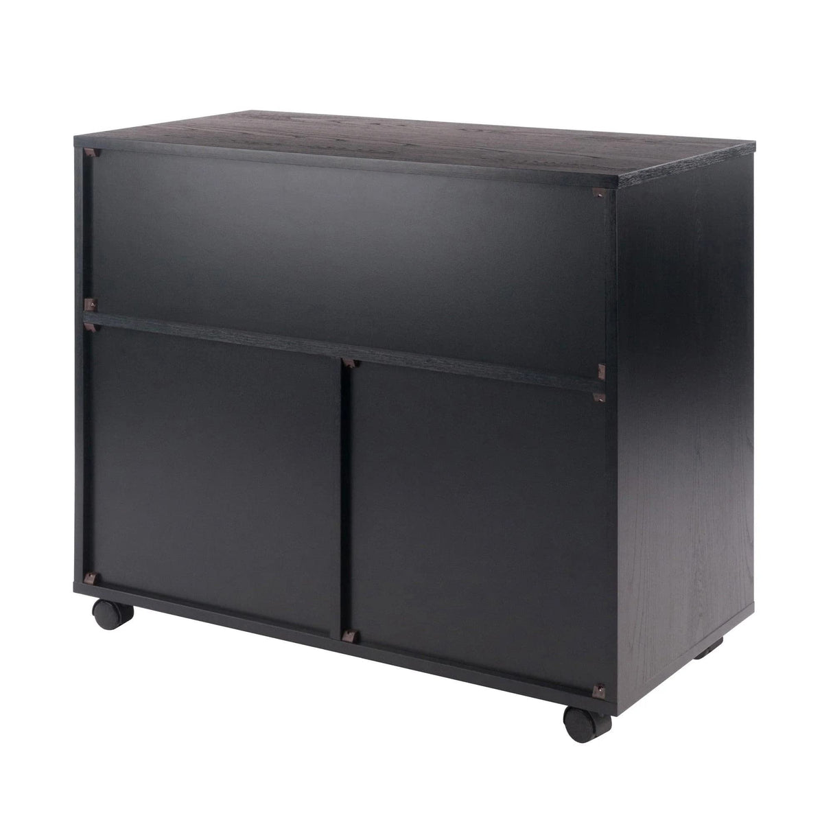 Winsome Wood Halifax Cabinet/Cupboard, 2 Large Drawer with 3 Small Drawer, Black Winsome