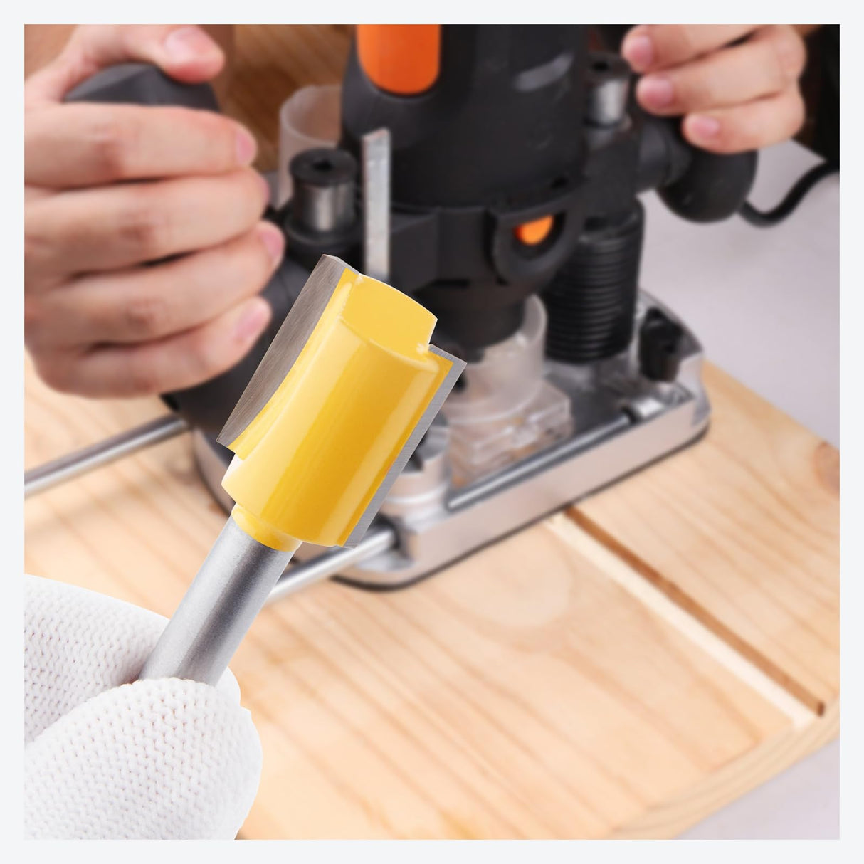 EilxMag 100 Pieces Router Bit Set, Router Bits 1/4 Inch Shank with Aluminum Storage Case Tungsten Carbide Router Bits Kit for Professional EilxMag