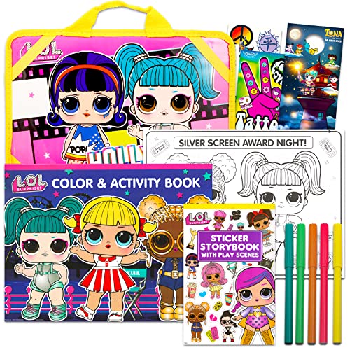 LOL Surprise Lap Desk Activity Set - LOL Arts and Crafts Bundle with Lap Desk, Coloring Book, Stickers, Games, and More | LOL Doll Travel Lapdesk Game Party