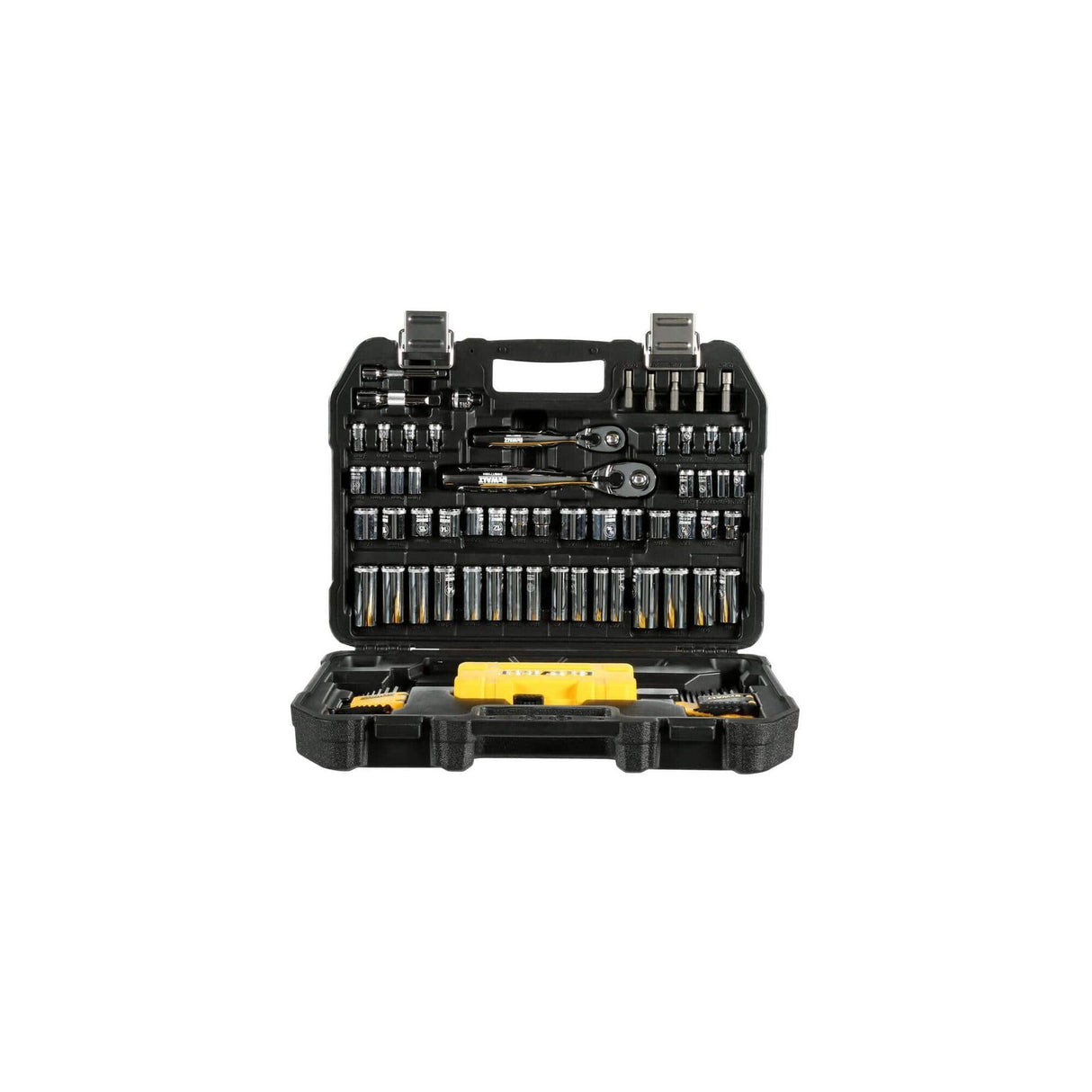 DEWALT Mechanics Tools Kit and Socket Set, 1/4" & 3/8" Drive, SAE, 108-Piece (DWMT73801) DEWALT