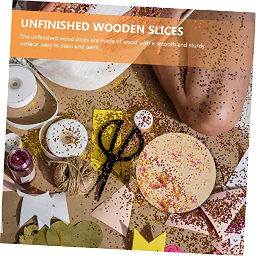 COHEALI 3pcs Painting Board Wooden Coins Unfinished Wood Rounds Craft Blanks Unfinished Wood Circle Wood Blank Rounds Writing Coasters Wood COHEALI