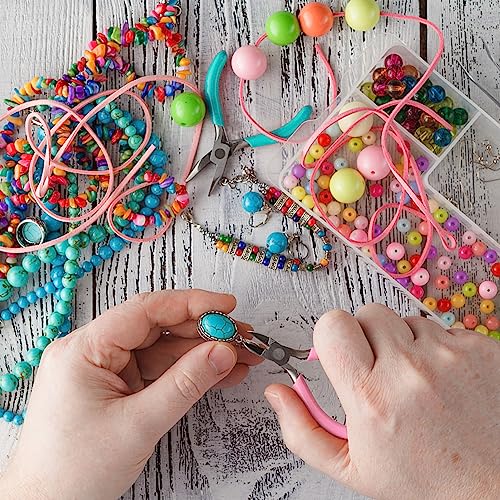 3Pcs Jewelry Pliers Jewelry Making Pliers Tools Kit with Needle Nose Pliers/Round Nose Pliers/Chain Nose Pliers Wire Cutters for Wire Wrapping URSKYTOUS