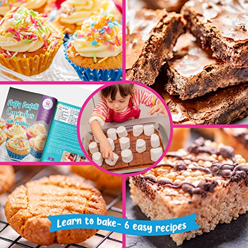 GirlZone Little Baker's Bakery Set, 40pc Kids Baking Set with Baking Utensils for Kids, Apron and Recipes to Make Yummy Baked Goods, Great Gift Idea GirlZone