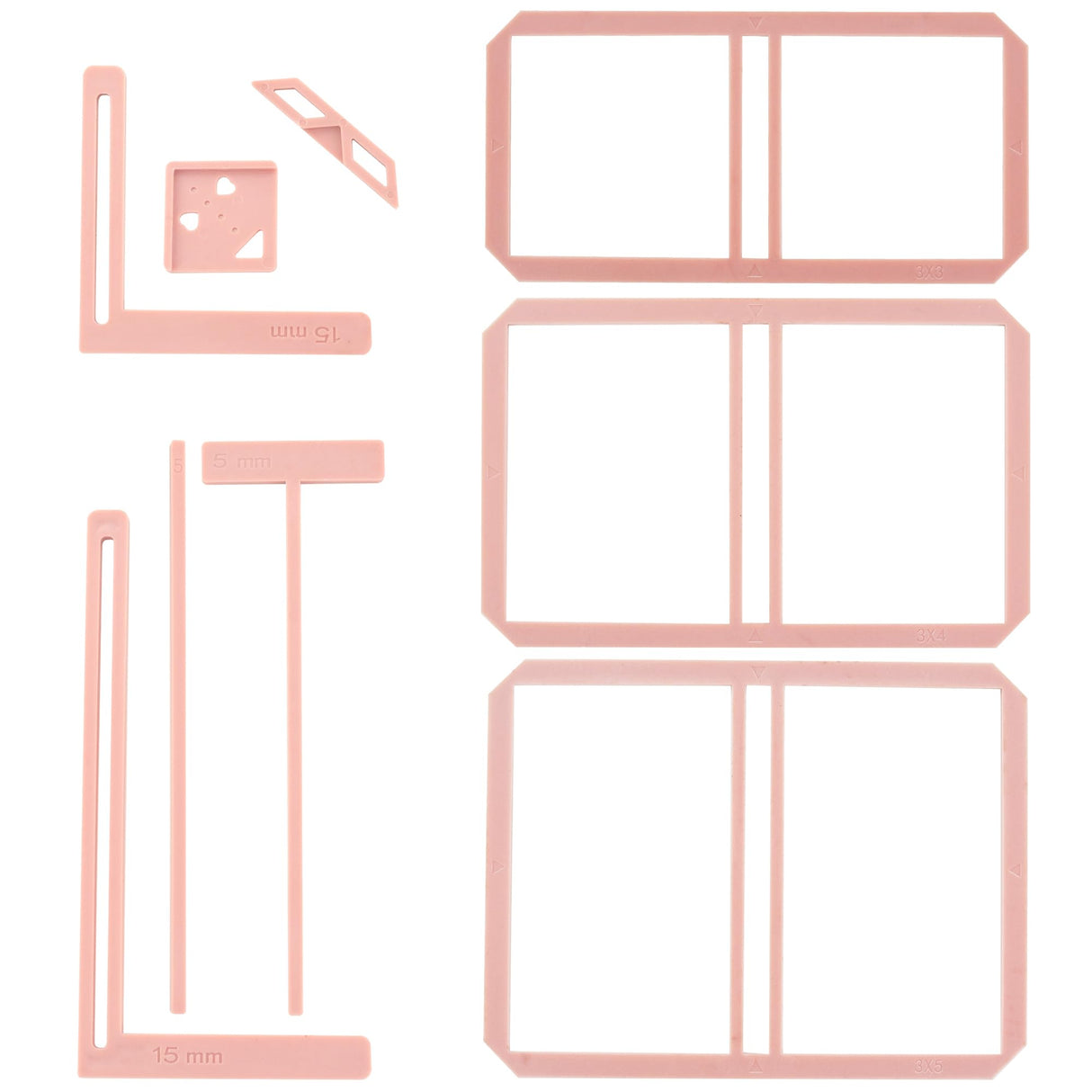 UPTTHOW 9Pcs Bookbinding Easy Scrapbooking Tool for Starter, Complete Great Stencils and Cutter Guide Kit Can Be Made Into Notebook Calender Junk UPTTHOW