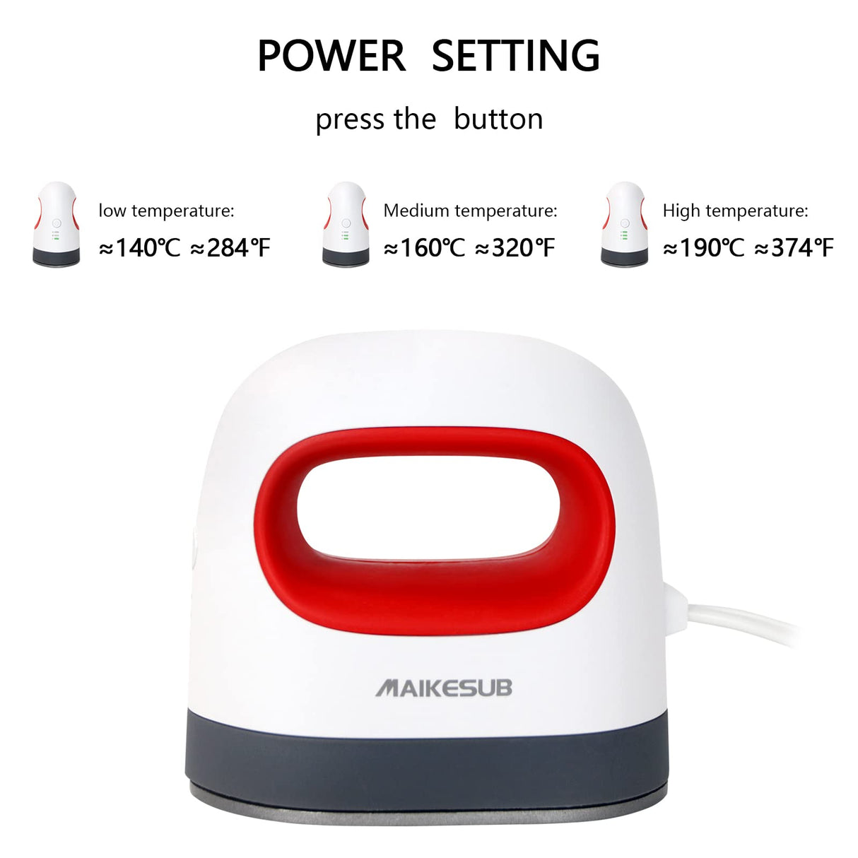 MAIKESUB Mini Heat Press Machine Easy to Use for T Shirts Shoes Hats Small HTV Iron on Vinyl Projects Portable Heating Transfer Iron Red MAIKESUB