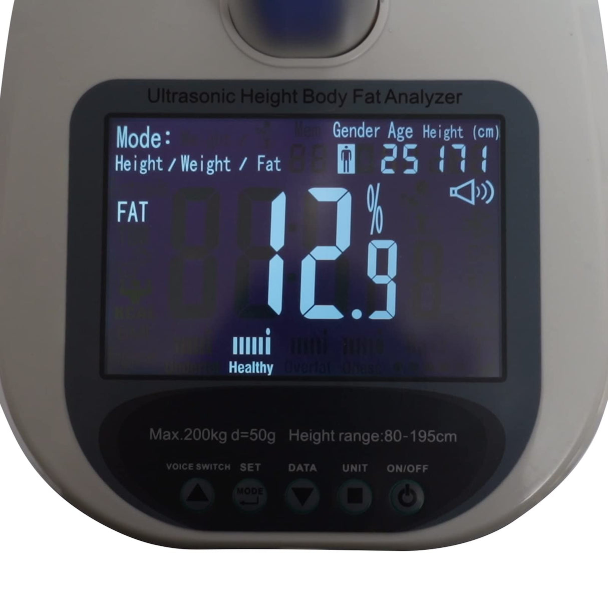 Professional Digital Physicians Scale 440lbs/200kg Capacity Digital Medical Scale for Body Weight and Height Scale Range 80-195CM BMI Body Fat JAYEUW