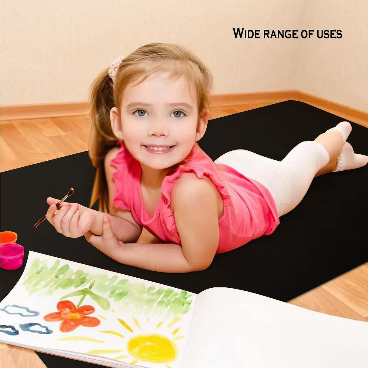 36x24 Inch Extra Large Silicone Table Protector Craft Mat for Painting, Clay, Projects, Arts and Crafts, Soldering and Resin. (Black) Cattolo